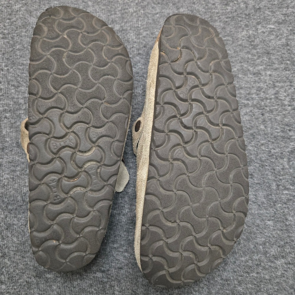 Birkenstock Boston Clogs Women 38 Taupe Suede Leather Mules Granola - Picture 9 of 10